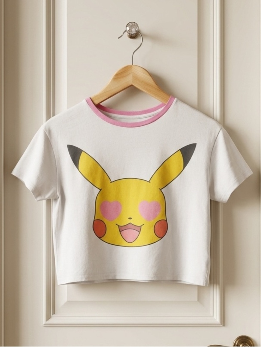 Zara x Pokémon Girls 11/12 Year Cropped Graphic Tee White Pink